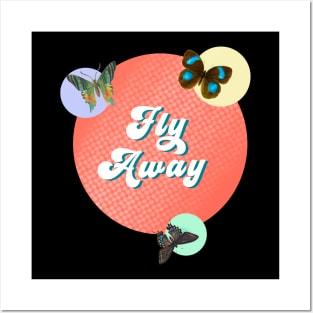 Fly away butterfly Posters and Art